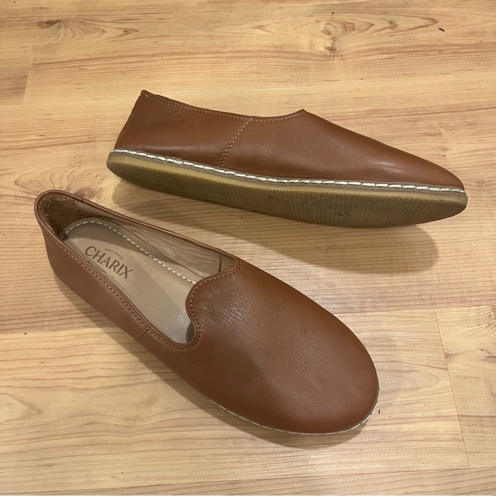 Charix camel slip ons size 45